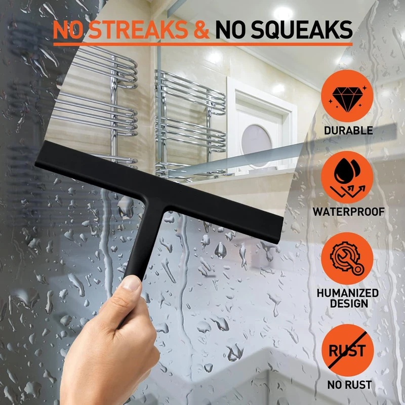 Matte Black Silicone Squeegee  - Glass Cleaner Streak recension och pris