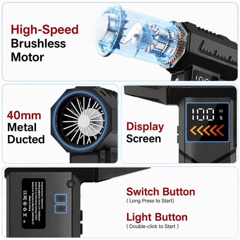 Super Powerful 2800000RPM Elec - Dryer Car Blower recension och pris